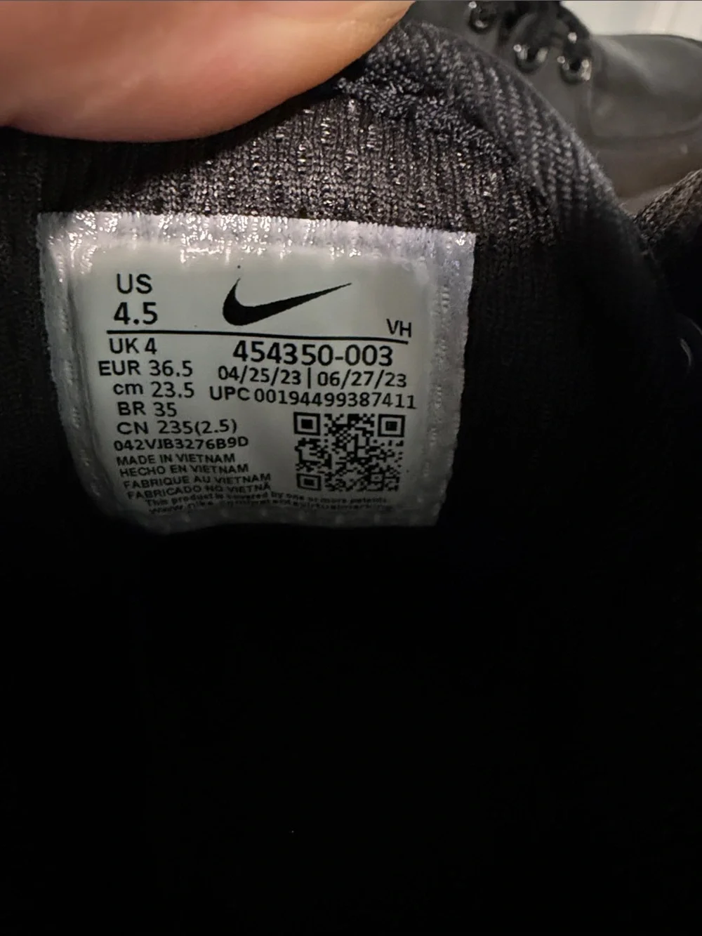 Nike Black Kids Rugged Leather Ankle Boot